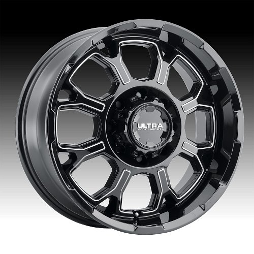 Ultra 124BM Commander Gloss Black Milled Custom Truck Wheels 1